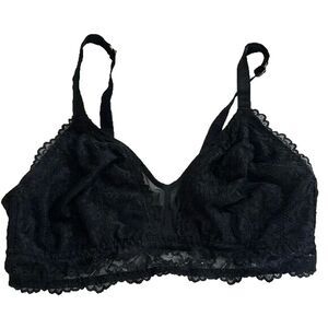 Women's Black Bra Size 32B Lace Bra No Wire Adaptable Savage X Fenty ada…